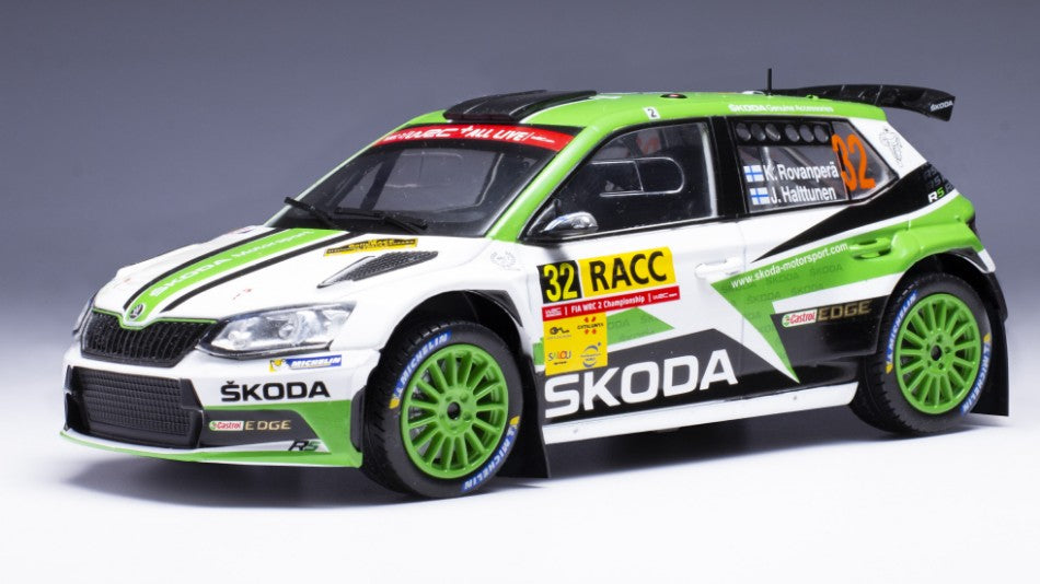 MODELLINO IN SCALA COMPATIBILE CON SKODA FABIA R5 N.32 RALLY CATALUNYA 2018 ROVANPERA-HALTTUNEN 1:24 IXO MODEL 24RAL031B