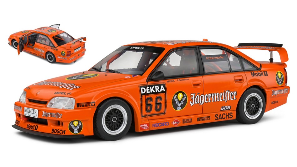 MODELLINO IN SCALA COMPATIBILE CON OPEL OMEGA EVO 500 TEAM SCHUBEL N.66 DTM 1991 P.OBERNDORFER 1:18 SOLIDO SL1809703