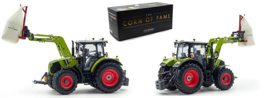 MODELLINO IN SCALA COMPATIBILE CON CLAAS ARION 550 WITH FRONTLOADER +AGROMAIS BIGBAG 1:32 UNIVERSAL HOBBIES UH6636