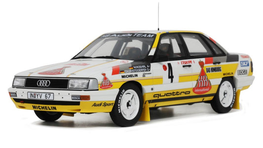 MODELLINO SCALA COMPATIBILE CON AUDI 200 QUATTRO 3rd RALLY MONTE CARLO 1987 W.ROHRL 1:18 OTTOMOBILE OT439