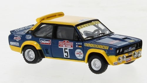 MODELLINO IN SCALA COMPATIBILE CON FIAT 131 ABARTH N.5 OLIO FIAT RALLY SAN REMO 1977 W.ROHRL 1:87 BREKINA BRE22658