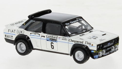 MODELLINO IN SCALA COMPATIBILE CON FIAT 131 ABARTH N.6 FIAT UK RALLY RAC 1977 T.MAKINEN 1:87 BREKINA BRE22660