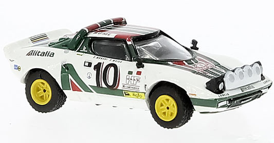 MODELLINO IN SCALA COMPATIBILE CON LANCIA STRATOS HF N.10 WINN.RALLY MONTECARLO 1976 MUNARI-MAIGA 1:87 BREKINA BRE29655