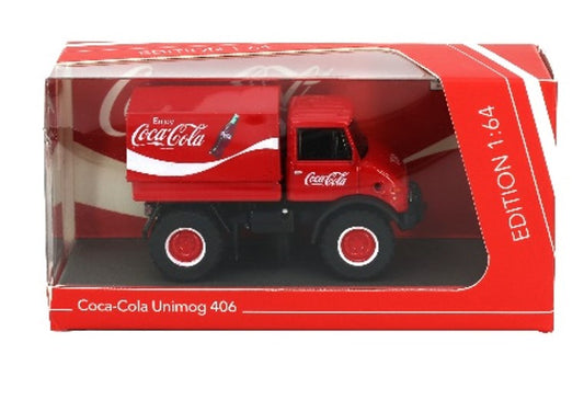 MODELLINO IN SCALA COMPATIBILE CON UNIMOG 406 COCA COLA 1:64 SPARK MODEL COKE047