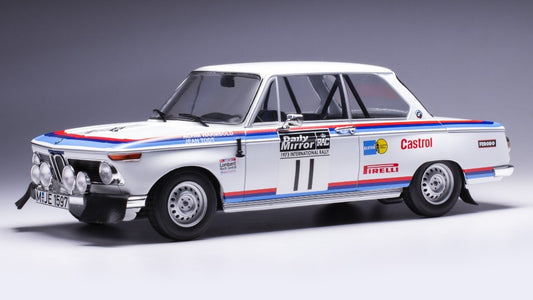 MODELLINO SCALA COMPATIBILE CON BMW 2002 N.11 RAC RALLY 1973 WARMBOLD-TODT 1:18 IXO MODEL 18RMC164