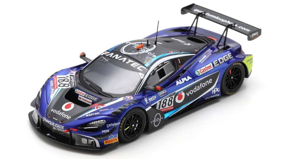 MODELLINO IN SCALA COMPATIBILE CON MC LAREN 720S GT3 N.188 24 H SPA 2022 WEST-RAMOS-MCDONALD-CHAVES 1:43 SPARK MODEL SB523