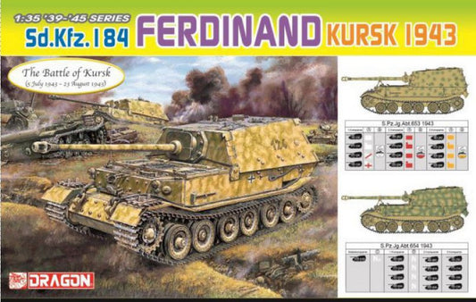 KIT DA MONTARE COMPATIBILE CON SD.KFZ.184 FERDINAND KURSK 1943 KIT 1:35 DRAGON D6726