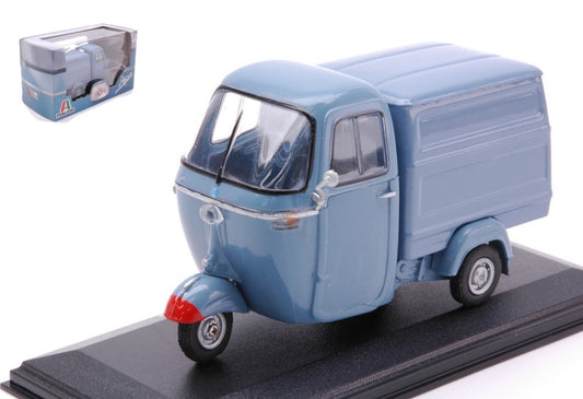 MODELLINO IN SCALA COMPATIBILE CON APE D450 FURGONE 1964 LIGHT BLUE 1:32 ITALERI ITTW13B