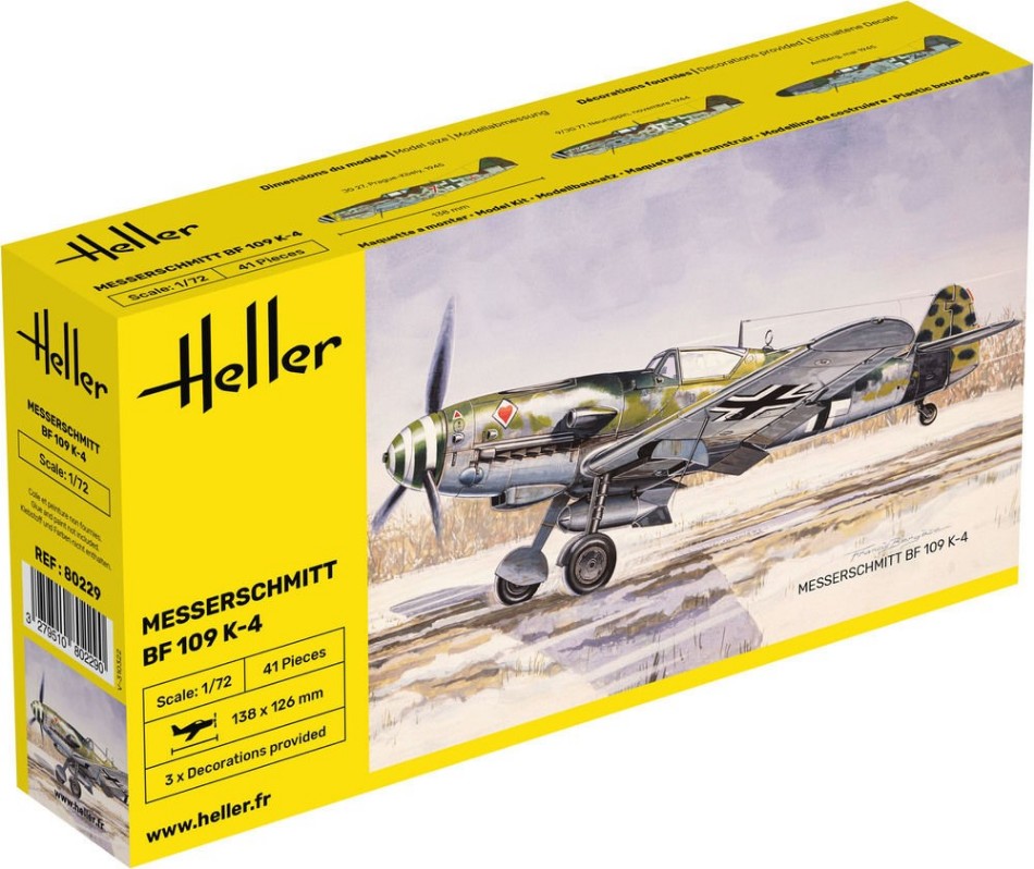 KIT DA MONTARE COMPATIBILE CON MESSERSCHMITT BF 109 K-4 KIT 1:72 HELLER HL80229