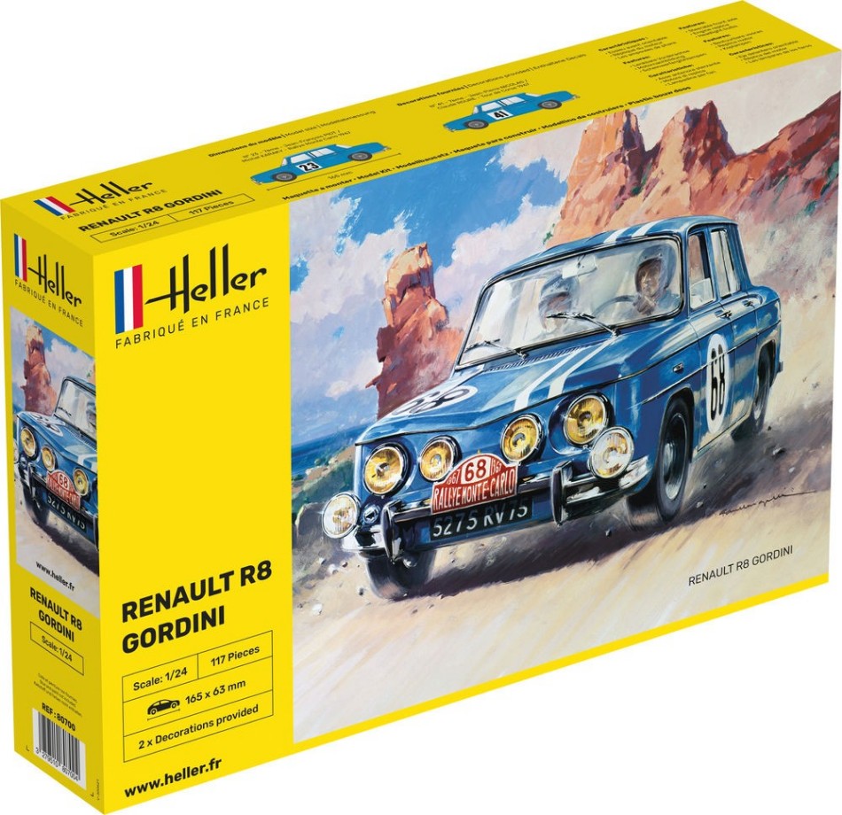 KIT DA MONTARE COMPATIBILE CON RENAULT R8 GORDINI  KIT 1:24 HELLER HL80700