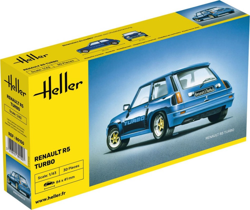 KIT DA MONTARE COMPATIBILE CON RENAULT 5 TURBO  KIT 1:43 HELLER HL80150