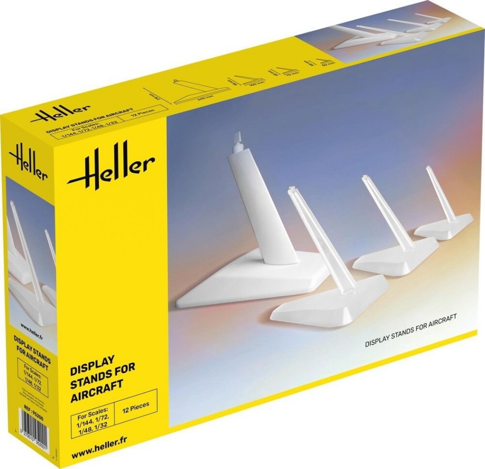 KIT DA MONTARE COMPATIBILE CON DISPLAY STANDS FOR AIRCRAFT (CAN BE USED FOR SCALE 1:144-1:72-1:48-1:32) HELLER HL95200