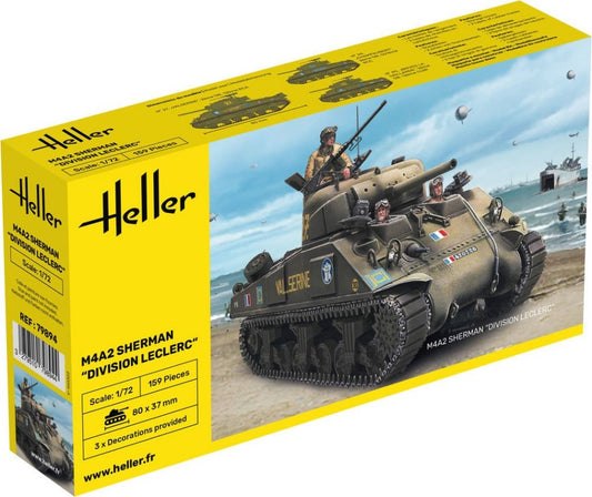 KIT DA MONTARE COMPATIBILE CON M4A2 SHERMAN "DIVISION LECLERC" (DECO FR) KIT 1:72 HELLER HL79894