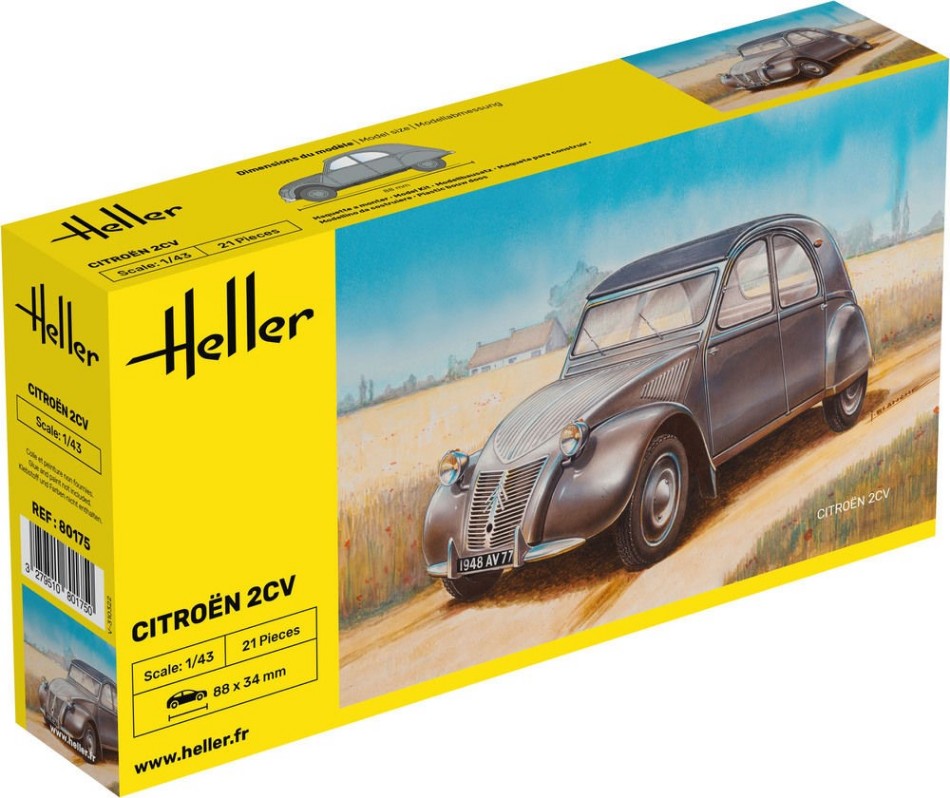 KIT DA MONTARE COMPATIBILE CON CITROEN 2 CV KIT 1:43 HELLER HL80175