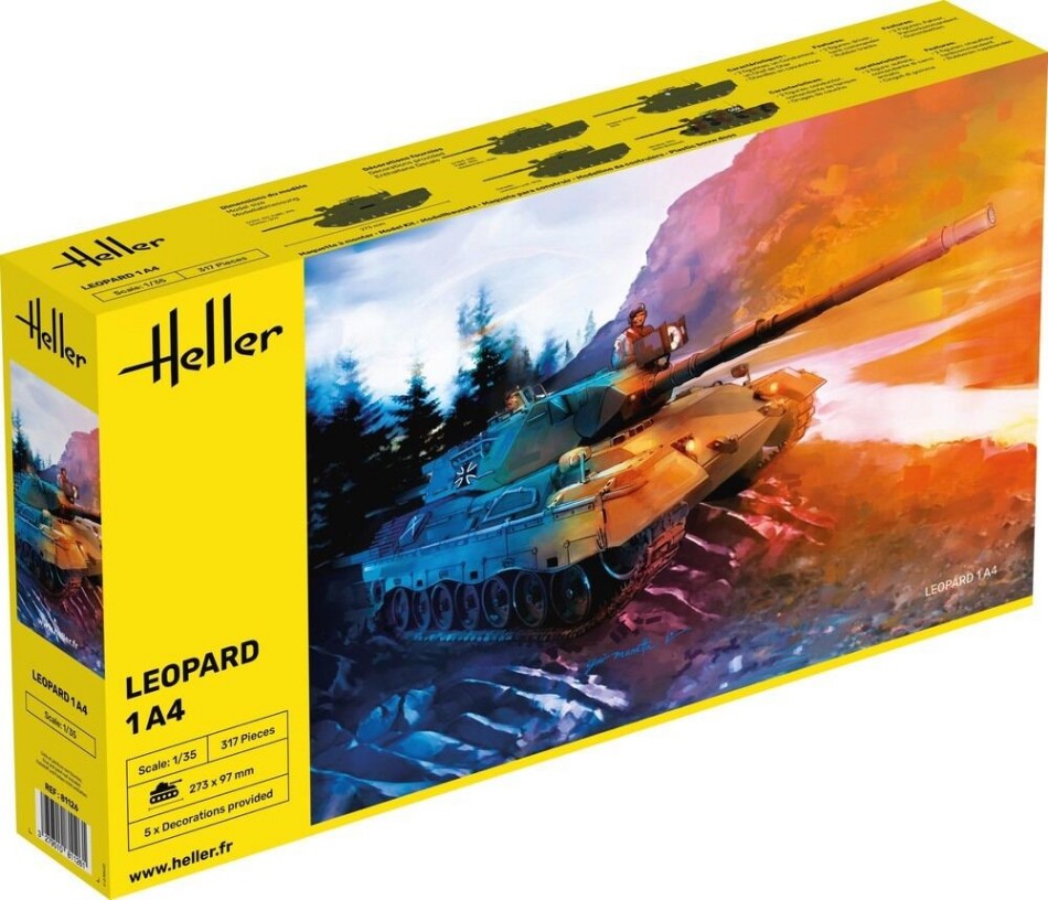 KIT DA MONTARE COMPATIBILE CON LEOPARD 1A4 KIT 1:35 HELLER HL81126