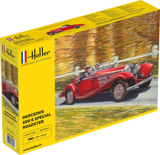 KIT DA MONTARE COMPATIBILE CON MERCEDES 500 K SPECIAL ROADSTER KIT 1:24 HELLER HL80710