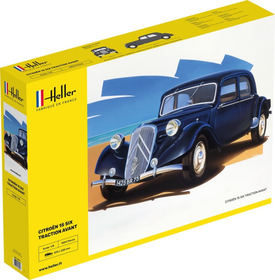 KIT DA MONTARE COMPATIBILE CON CITROEN 15 SIX TRACTION AVANT KIT 1:8 HELLER HL80799