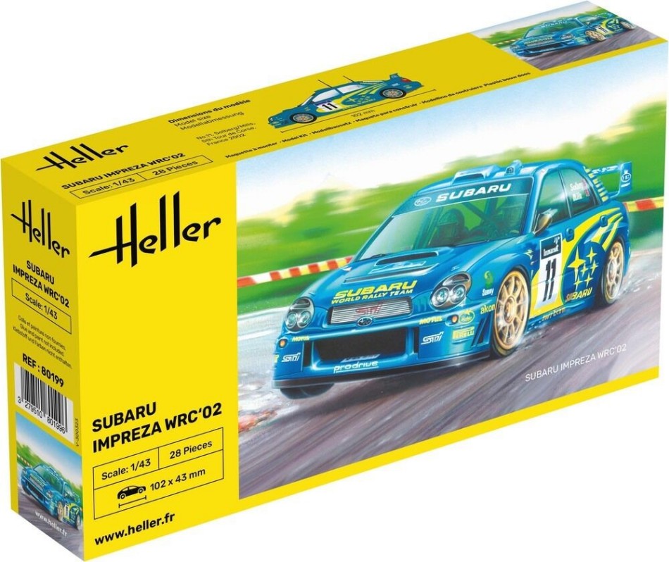 KIT DA MONTARE COMPATIBILE CON SUBARU IMPREZA WRC'02 KIT 1:43 HELLER HL80199