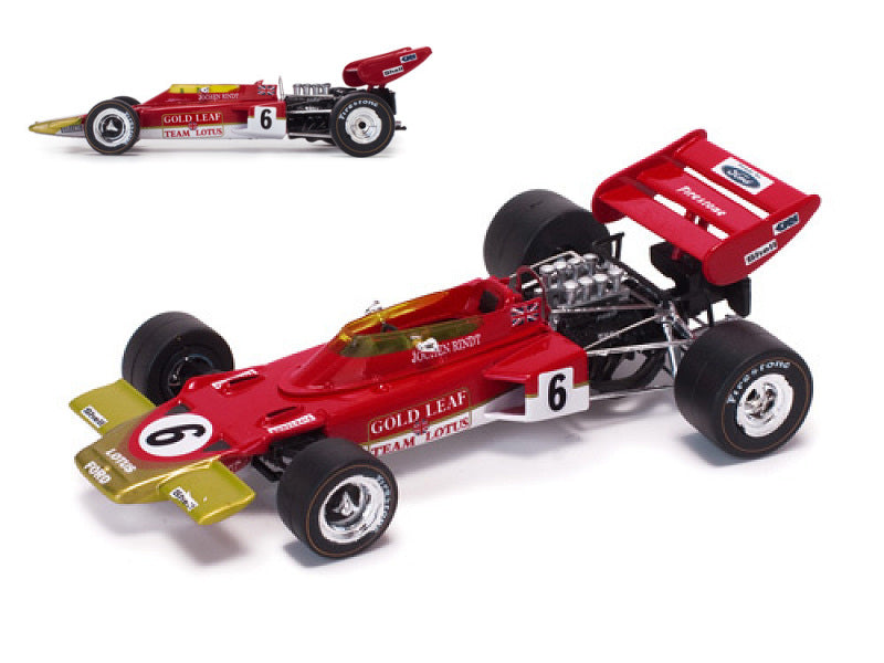 MODELLINO IN SCALA COMPATIBILE CON LOTUS 72D JOCHEN RINDT 1970 N.6 WINNER FRENCH GP 1:43 QUARTZO Q27853