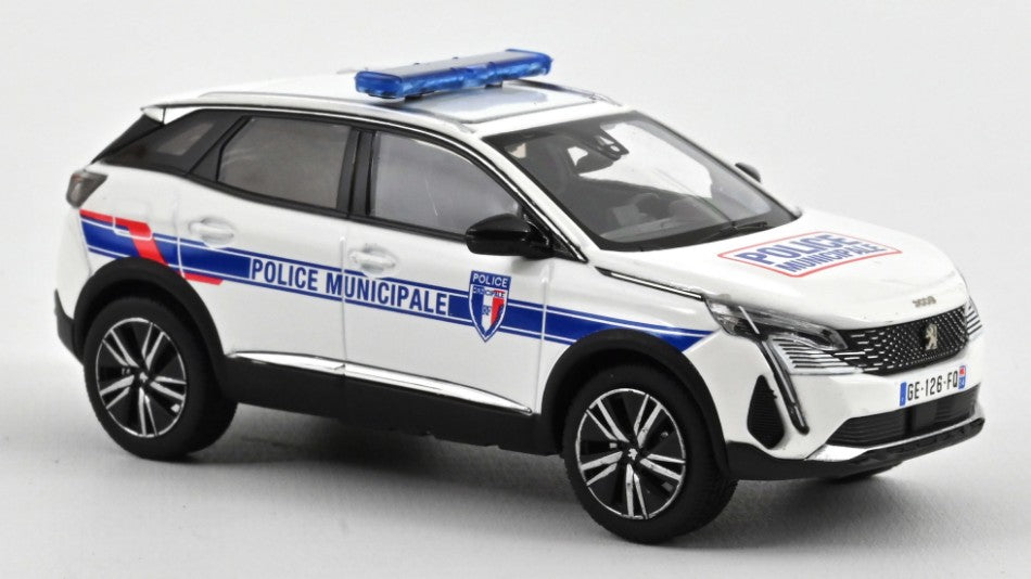 MODELLINO IN SCALA COMPATIBILE CON PEUGEOT 3008 2023 POLICE MUNICIPALE 1:43 NOREV NV473948