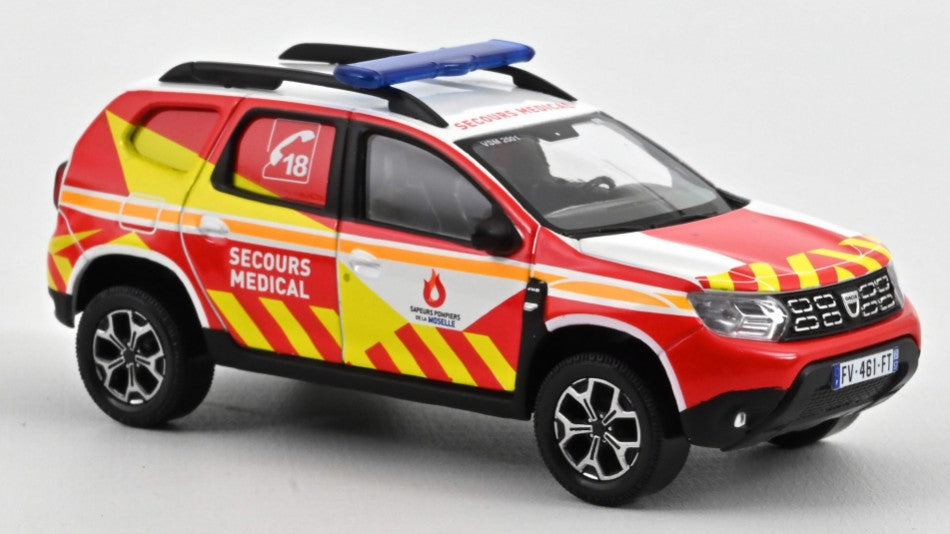 MODELLINO IN SCALA COMPATIBILE CON DACIA DUSTER 2020 POMPIERS - SECOURS MEDICAL 57 1:43 NOREV NV509050