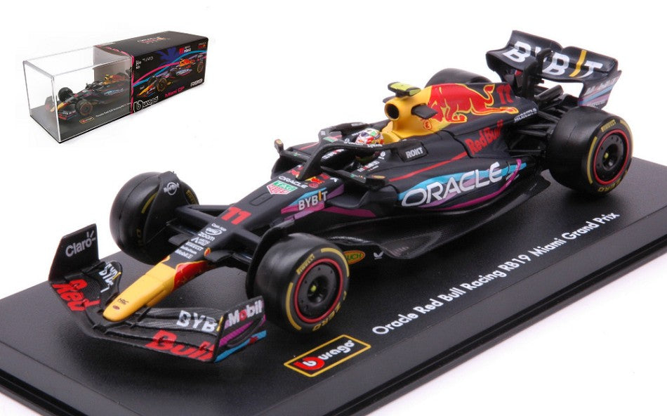 MODELLINO IN SCALA COMPATIBILE CON RED BULL RACING RB19 N.11 2nd MIAMI GP 2023 S.PEREZ SIGNATURE 1:43 BURAGO BU38083PM