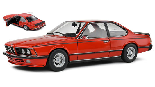 MODELLINO SCALA COMPATIBILE CON BMW 6-SERIES 635 CSi (E24) COUPE RED 1984 1:18 SOLIDO SL1810301