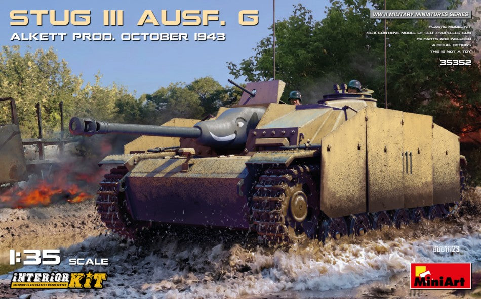 KIT DA MONTARE SCALA COMPATIBILE CON STUG III AUSF. G OCTOBER 1943 ALKETT KIT 1:35 MINIART MIN35352