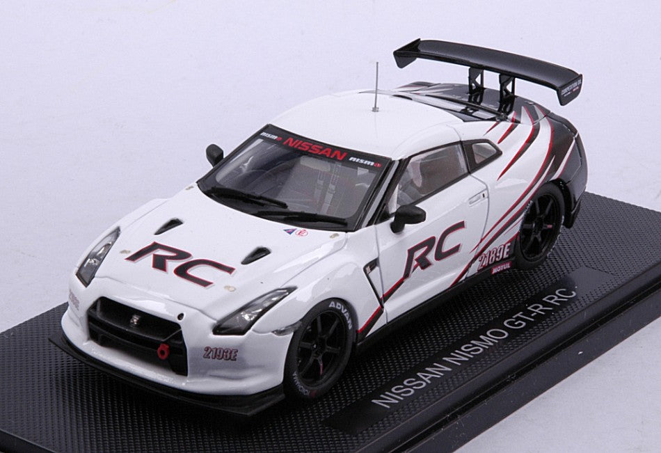 MODELLINO IN SCALA COMPATIBILE CON NISSAN NISMO GT-R RC RACING VERSION WHITE 1:43 EBBRO EB44442