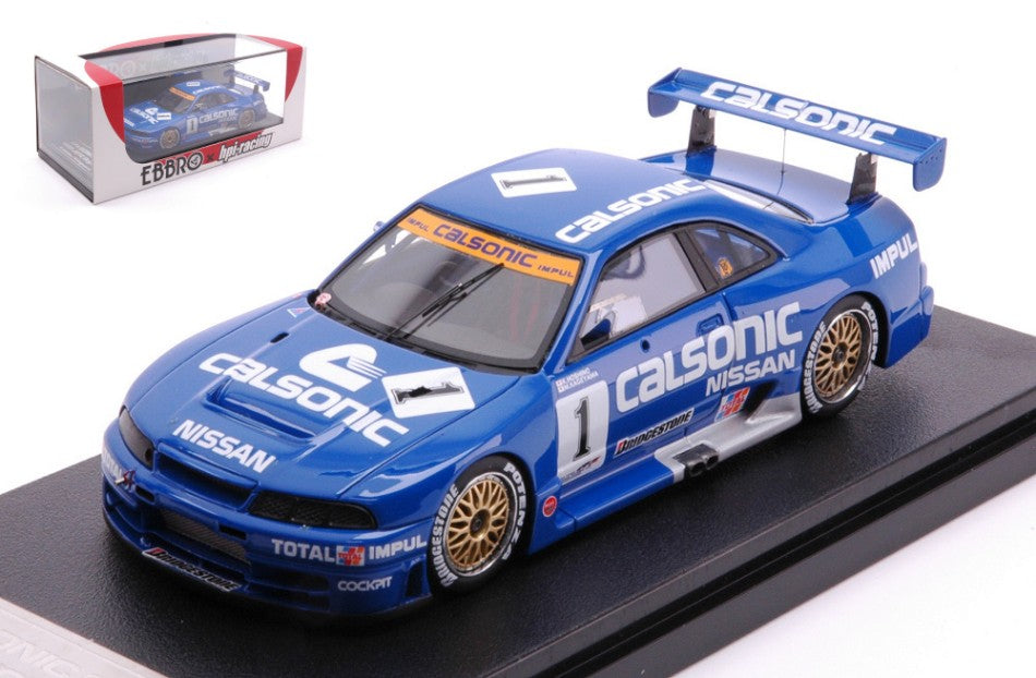 MODELLINO IN SCALA COMPATIBILE CON CALSONIC SKYLINE GT-R N.1 SUGO JGTC 1995 K.HOSHINO-M.KAGEYAMA 1:43 EBBRO EB44767