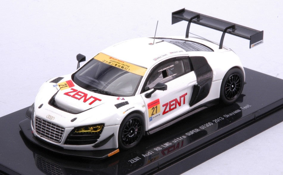 MODELLINO IN SCALA COMPATIBILE CON ZENT AUDI R8 LMS N.21 ULTRA SUPER GT300 2013 OKAYAMA TEST 1:43 EBBRO EB44948