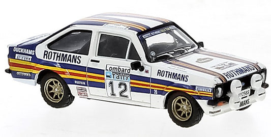 MODELLINO IN SCALA COMPATIBILE CON FORD ESCORT RS 1800 N.12 RALLY RAC LOMBARD 1981 P.AIRIKKALA 1:87 BREKINA BRE19590