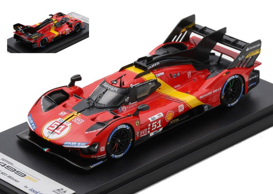 MODELLINO SCALA COMPATIBILE CON FERRARI 499P N.51 WINN.LE MANS 2023 PIER GUIDI/CALADO/GIOVINAZZI 1:43 LOOKSMART LSLM162