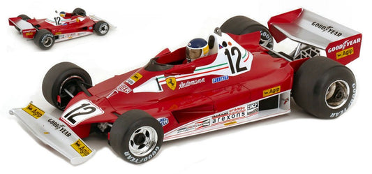 MODELLINO IN SCALA COMPATIBILE CON FERRARI 312 T2B N.12 SWEDEN GP 1977 C.REUTEMANN 1:18 MODELCARGROUP MCG18625