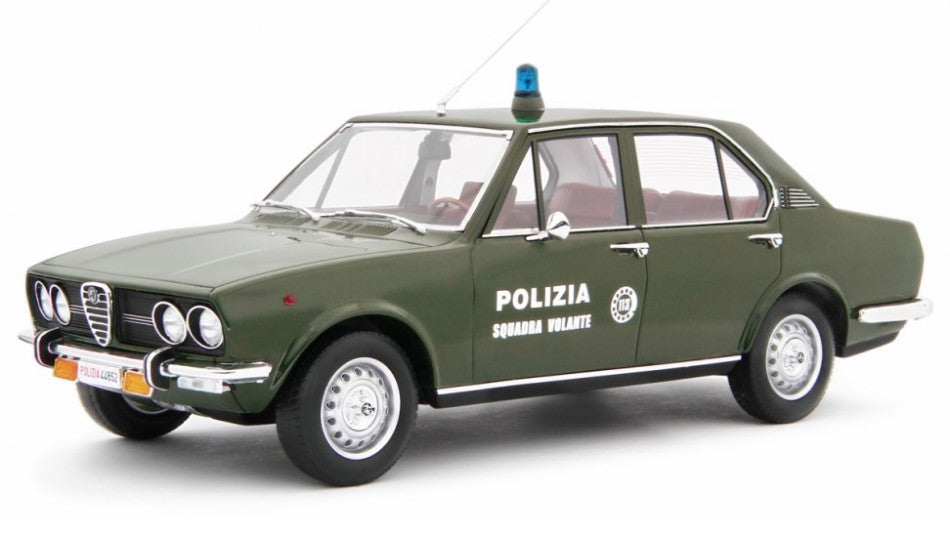 MODELLINO SCALA COMPATIBILE CON ALFA ALFETTA 1.8 1972 POLIZIA 1:18 LAUDO RACING LM178E-PO