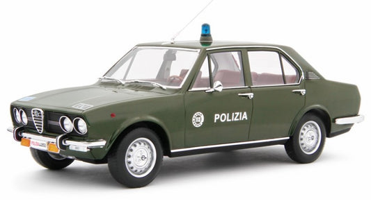 MODELLINO SCALA COMPATIBILE CON ALFA ALFETTA 1.8 1972 POLIZIA 1:18 LAUDO RACING LM178D-PO