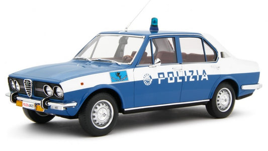 MODELLINO SCALA COMPATIBILE CON ALFA ALFETTA 1.8 1972 POLIZIA 1:18 LAUDO RACING LM178B-PO