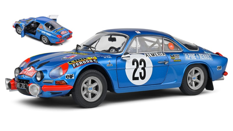 MODELLINO IN SCALA COMPATIBILE CON ALPINE A110 1600S N.23 RALLYE MONTE CARLO 1972 NICOLAS-VIAL 1:18 SOLIDO SL1804208