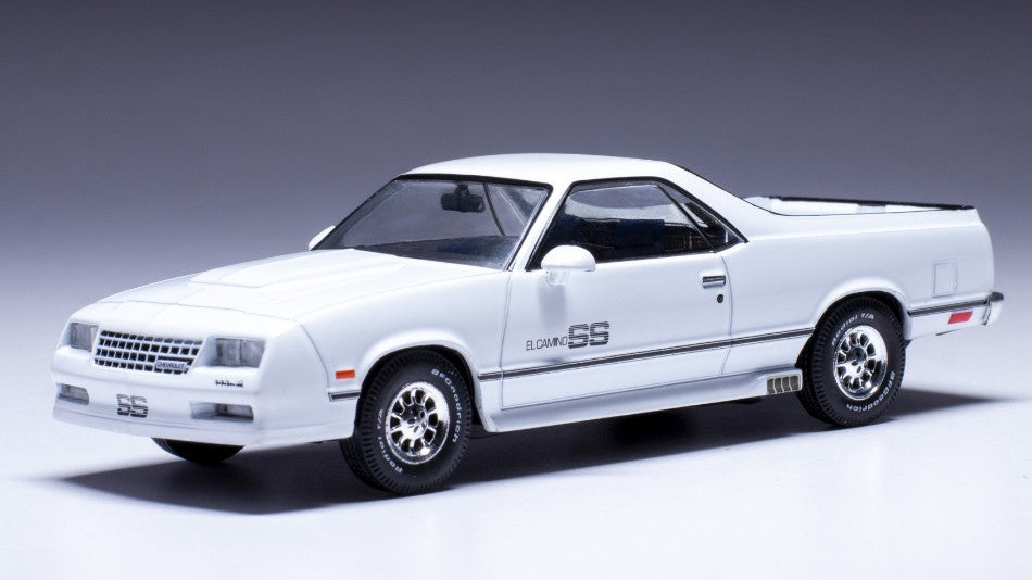 MODELLINO SCALA COMPATIBILE CON CHEVROLET EL CAMINO SS 1987 WHITE 1:43 IXO MODEL CLC560