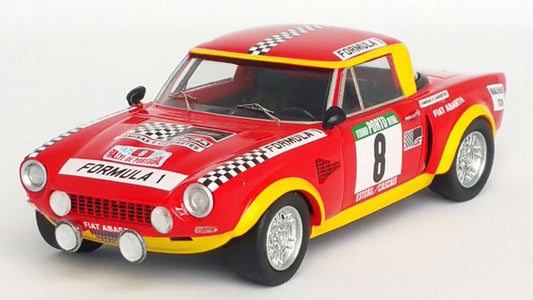 MODELLINO IN SCALA COMPATIBILE CON FIAT 124 ABARTH RALLY OF PORTUGAL 1975 BORGES-ANJOS 1:43 TROFEU TFDSN174