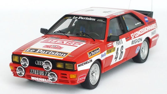 MODELLINO IN SCALA COMPATIBILE CON AUDI QUATTRO MONTE CARLO RALLY 1982 COCHIN-MORIN 1:43 TROFEU TFRRFR72