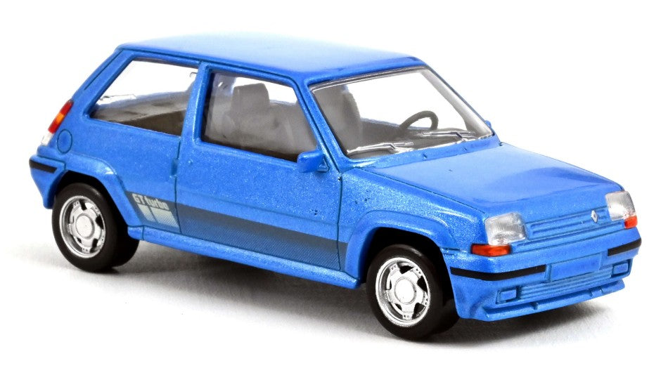 MODELLINO SCALA COMPATIBILE CON RENAULT SUPERCINQ GT TURBO PH II 1988 BLUE METALLIC JET-CAR 1:43 NOREV NV510540