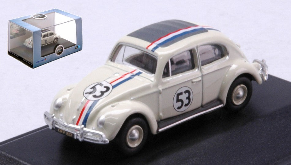 MODELLINO SCALA COMPATIBILE CON VW BEETLE N.53 MAGGIOLINO TUTTO MATTO 1:76 OXFORD OXF76VWB001