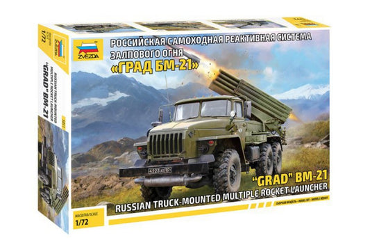 KIT DA MONTARE COMPATIBILE CON BM-21 GRAD 1 ROCKET LAUNCHER KIT 1:72 ZVEZDA Z5051