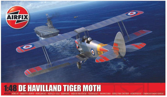 KIT DA MONTARE SCALA COMPATIBILE CON DE HAVILLAND TIGER MOTH KIT 1:48 AIRFIX A04104A