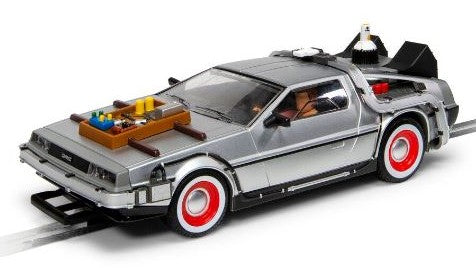 MODELLINO IN SCALA COMPATIBILE CON BACK TO THE FUTURE 3 TIME MACHINE SLOT 1:32 SCALEXTRIC C4307