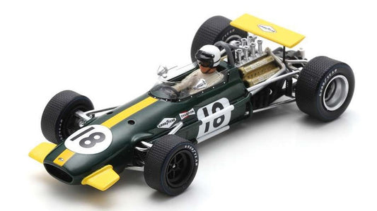 MODELLINO IN SCALA COMPATIBILE CON BRABHAM BT26 N.18 BELGIUM 1968 JACK BRABHAM 1:43 SPARK MODEL S8311