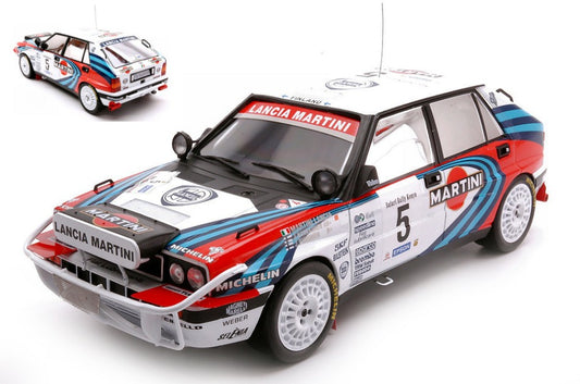 MODELLINO IN SCALA COMPATIBILE CON LANCIA DELTA INTEGRALE 16V N.5 SAFARI RALLY 1990 KANKKUNEN/PIRONEN1:18 IXO MODEL 18RMC139C