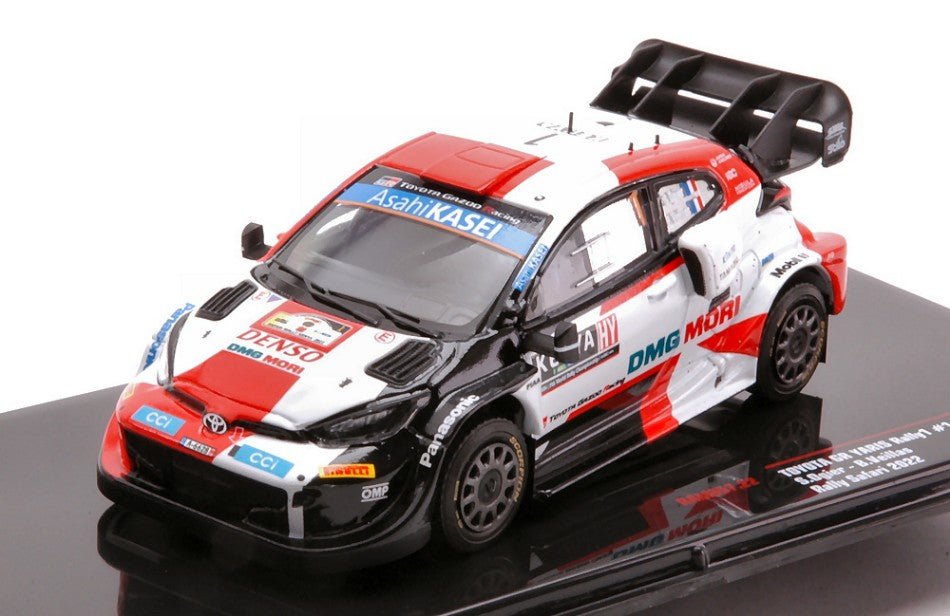 MODELLINO IN SCALA COMPATIBILE CON TOYOTA GR YARIS RALLY1 N.1 SAFARI RALLY 2022 OGIER/VEILLAS 1:43 IXO MODEL RAM857