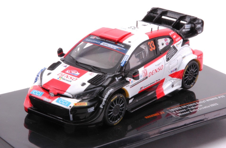 MODELLINO IN SCALA COMPATIBILE CON TOYOTA YARIS WRC N.33 RALLY YPERN 2022 EVANS-MARTIN 1:43 IXO MODEL RAM873